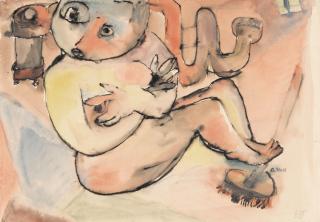 Christoph Voll - Akt am Ofen.