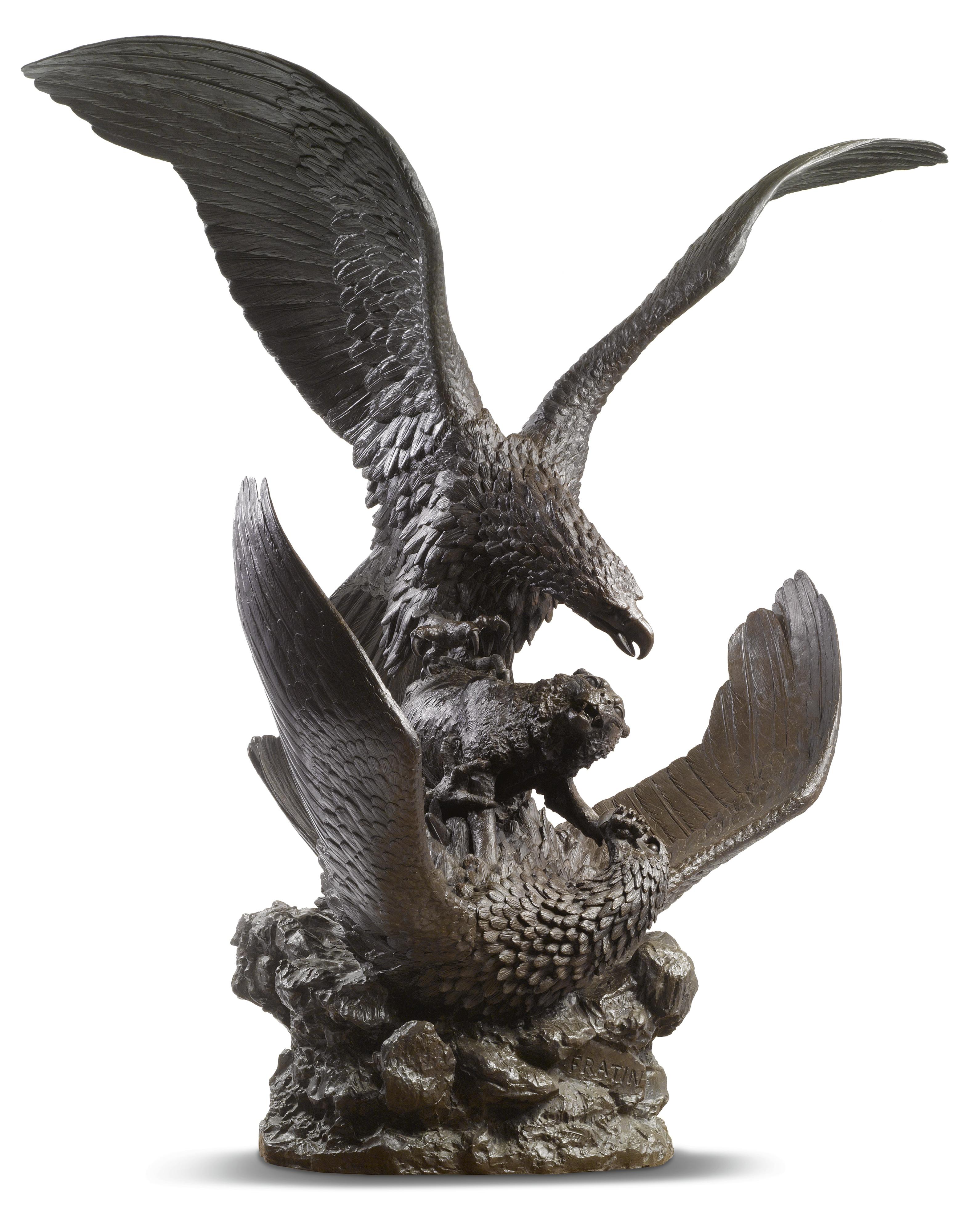 Christophe Fratin - French two Eagles Battling A Lynx