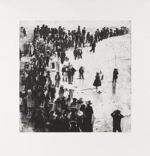 Christopher Brown - Crowd at the Base of a Monument