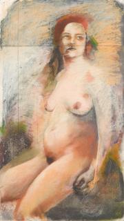 Christopher Brown - Seated Nude, 1981