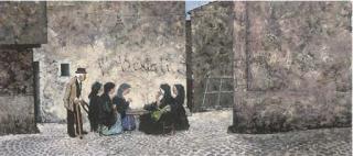 Christopher C. Hall, R.B.A., R.C.A. - The white farmhouse, Recanati, Italy