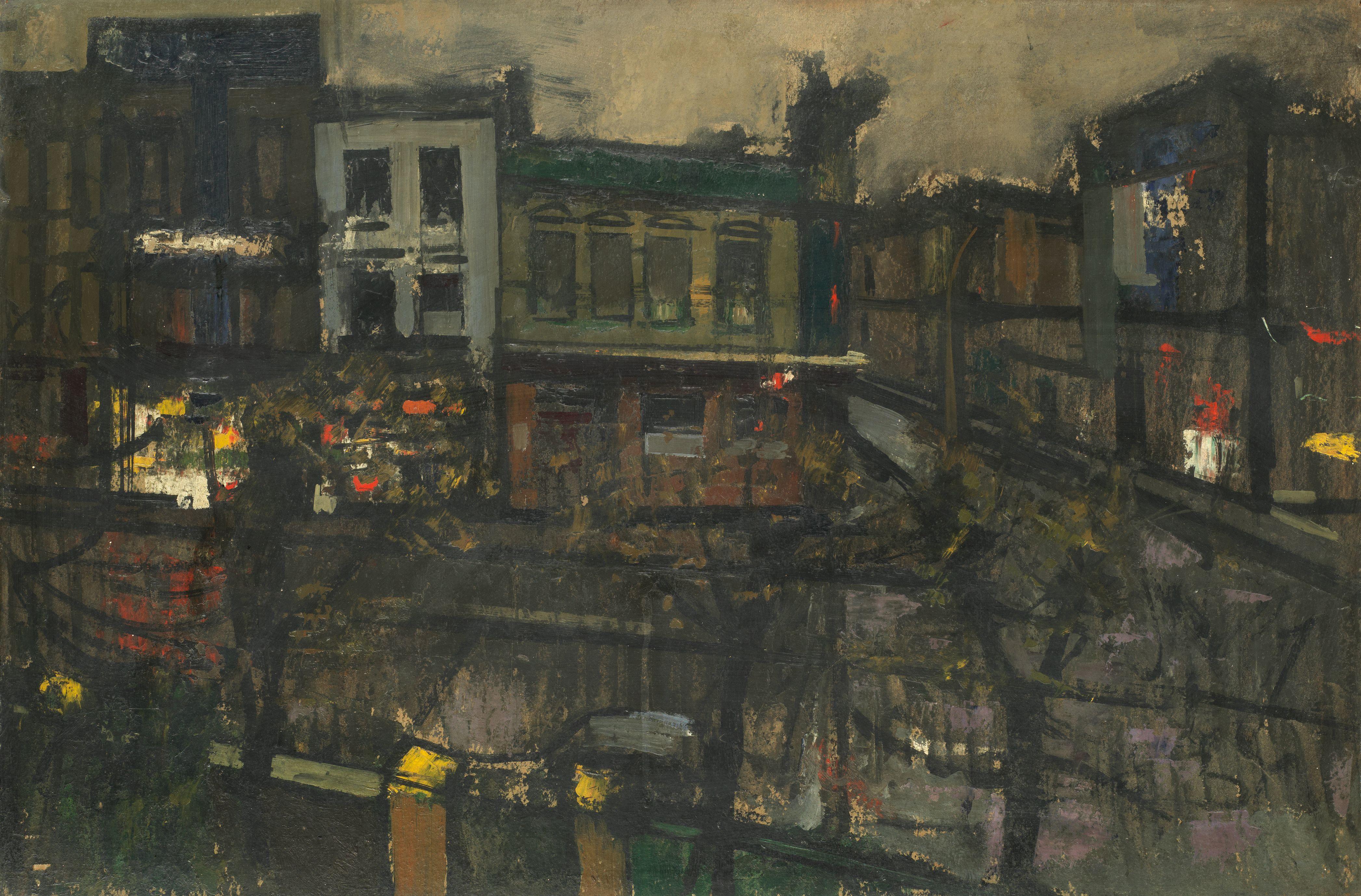 Christopher Chamberlain - Rising Sun Pub At Night, Stamford Bridge