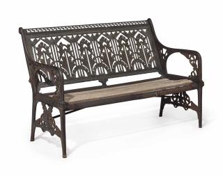Christopher Dresser - A VICTORIAN GARDEN BENCH, CIRCA 1869