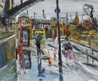 Christopher Lehmpfuhl - Regentag an den Landungsbrücken.