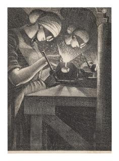 Christopher Nevinson - Acetylene Welder