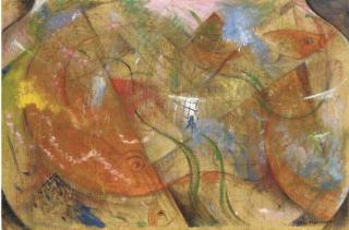 Christopher Richard Wynne Nevinson, A.R.A. - Goldfish (Poisson D\'Or)