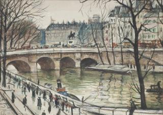 Christopher Richard Wynne Nevinson, A.R.A. - Henri Iv From The Quai