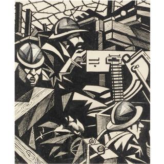 Christopher Richard Wynne Nevinson, A.R.A. - La Mitrailleuse