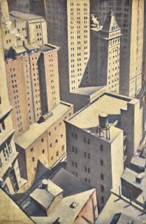 Christopher Richard Wynne Nevinson, A.R.A. - Looking Down On Downtown
