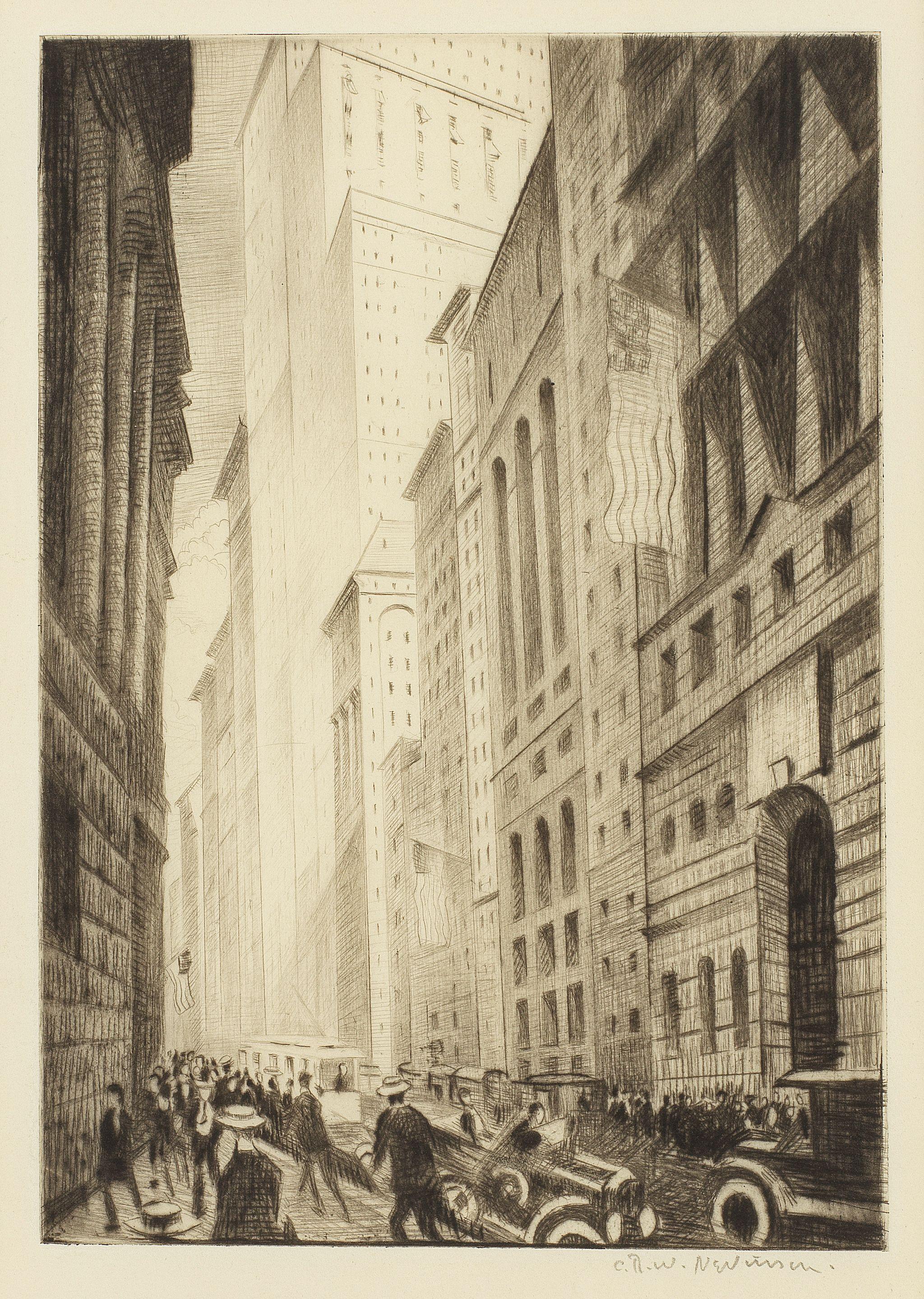 Christopher Richard Wynne Nevinson A.R.A. - Lower Broadway