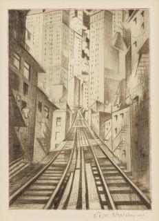 Christopher Richard Wynne Nevinson A.R.A. - New York: An Abstraction