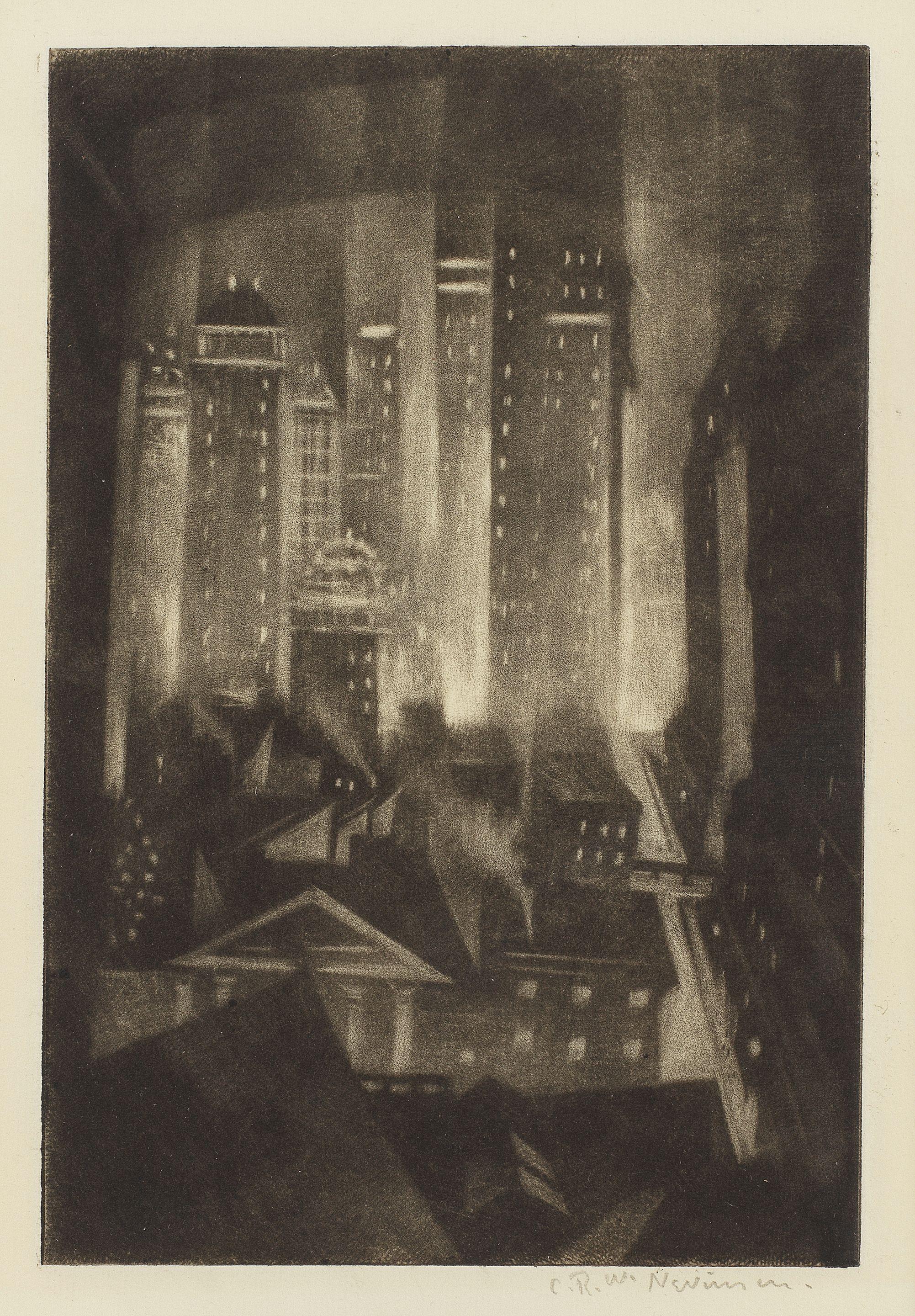 Christopher Richard Wynne Nevinson A.R.A. - New York: Night