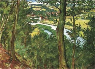 Christopher Richard Wynne Nevinson, A.R.A. - On the fringe of a wood