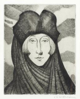 Christopher Richard Wynne Nevinson A.R.A - Portrait of Edith Sitwell