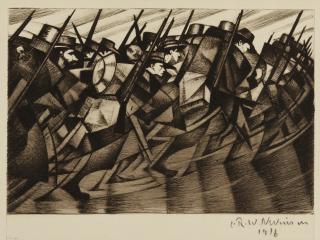 Christopher Richard Wynne Nevinson, A.R.A. - Returning To The Trenches (B. 9)