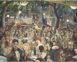 Christopher Richard Wynne Nevinson, A.R.A. - Sur la Terrasse, Montparnasse
