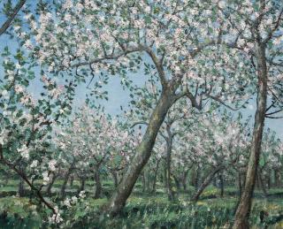 Christopher Richard Wynne Nevinson, A.R.A. - The Apple Orchard - The Bath Road