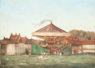 Christopher Richard Wynne Nevinson A.R.A - The Fair, Hampstead Heath