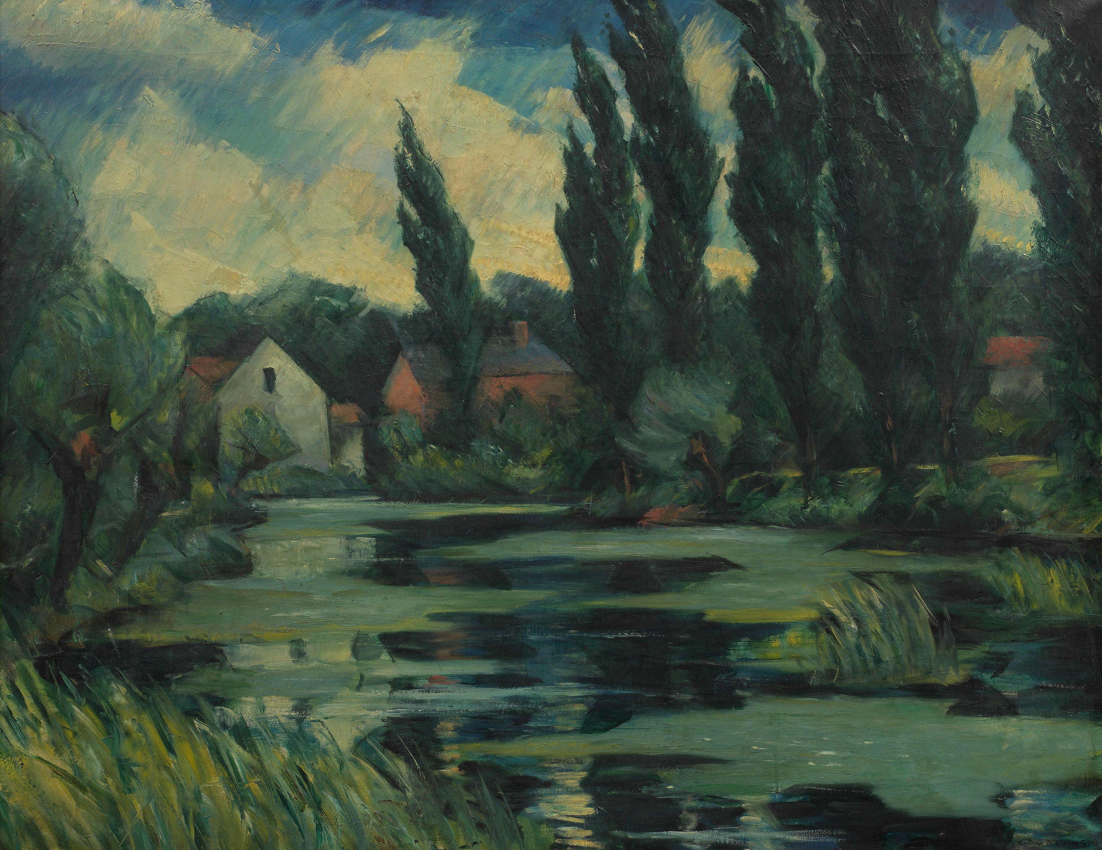 Christopher Richard Wynne Nevinson A.R.A. - The Mill-Pond