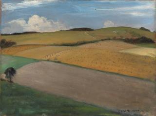 Christopher Richard Wynne Nevinson, A.R.A. - The Trundle at Goodwood