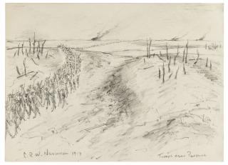 Christopher Richard Wynne Nevinson, A.R.A. - Troops Near Peronne