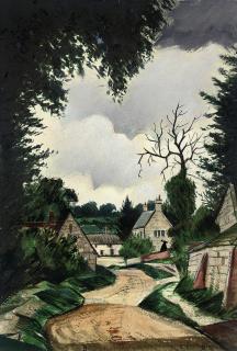 Christopher Richard Wynne Nevinson, A.R.A. - Village Lane