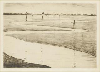 Christopher Richard Wynne Nevinson - The Estuary (The Silver Estuary, Rye)