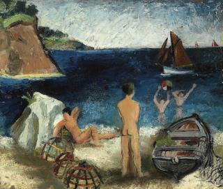 Christopher Wood - Bathers by the Sea, Tréboul