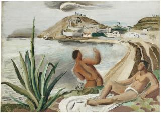 Christopher Wood - Boys And Coastal Scene