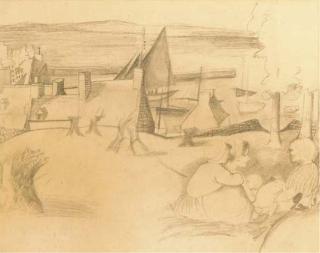 Christopher Wood - Breton fishing village