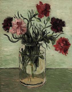 Christopher Wood - Carnations in a Glass Jar