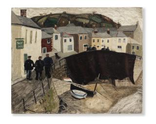 Christopher Wood - Drying Sails, Mousehole, Cornwall