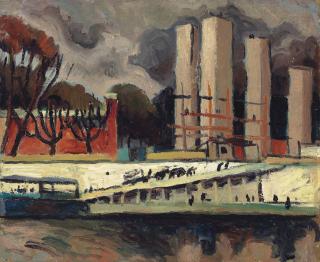 Christopher Wood - Factories by the Seine