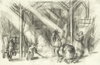 Christopher Wood - Farm, Brittany