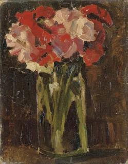 Christopher Wood - Flowers in a glass jar