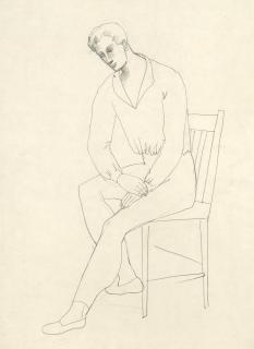 Christopher Wood - Portrait of a Young Man Seated