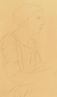 Christopher Wood - Profile of a girl