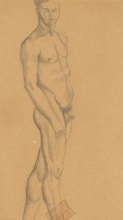 Christopher Wood - Standing Male Nude