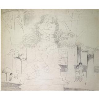 Christopher Wood - Statue In Park