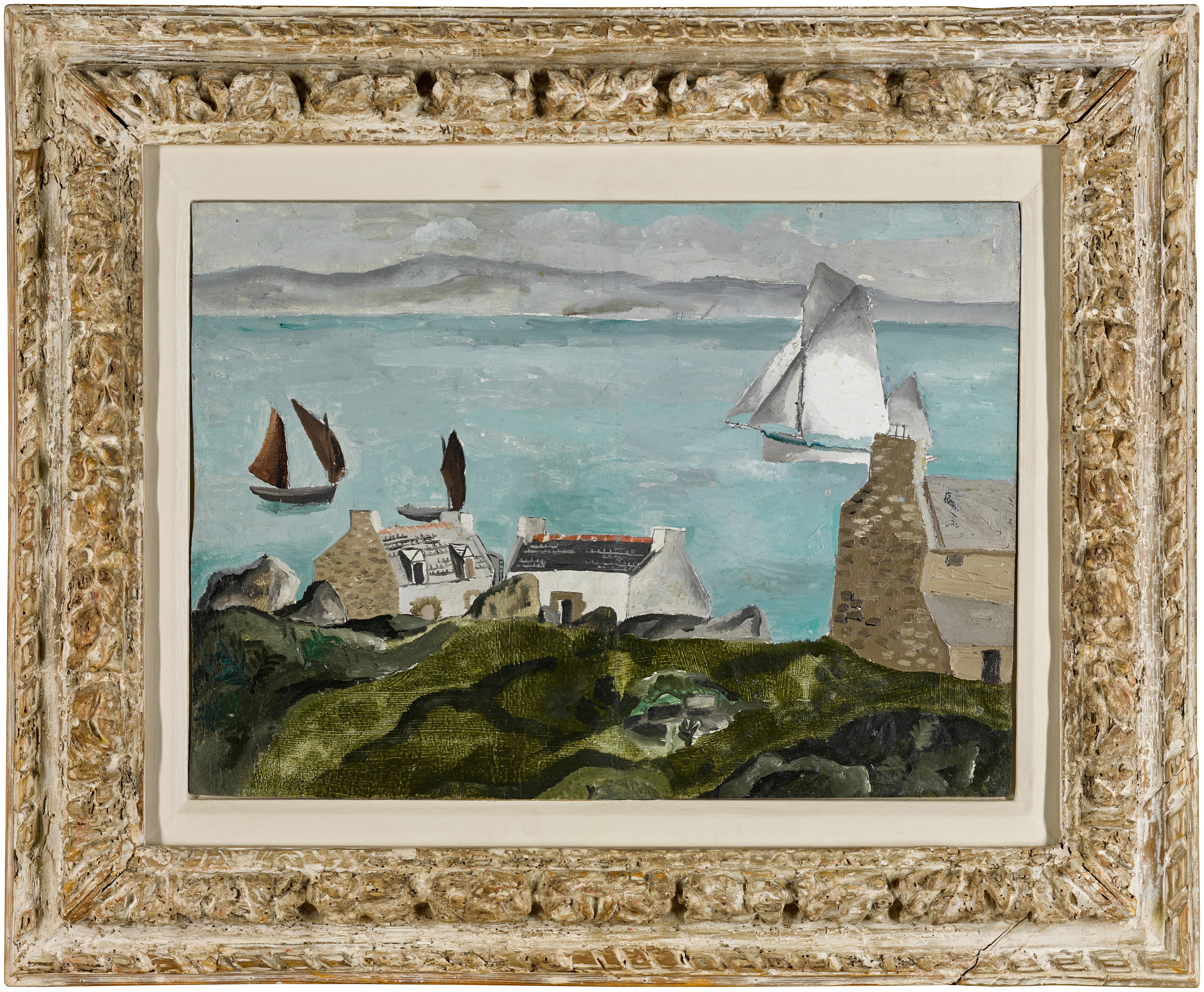 Christopher Wood - White Yacht off the Breton Coast