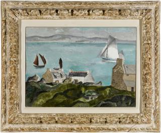 Christopher Wood - White Yacht off the Breton Coast