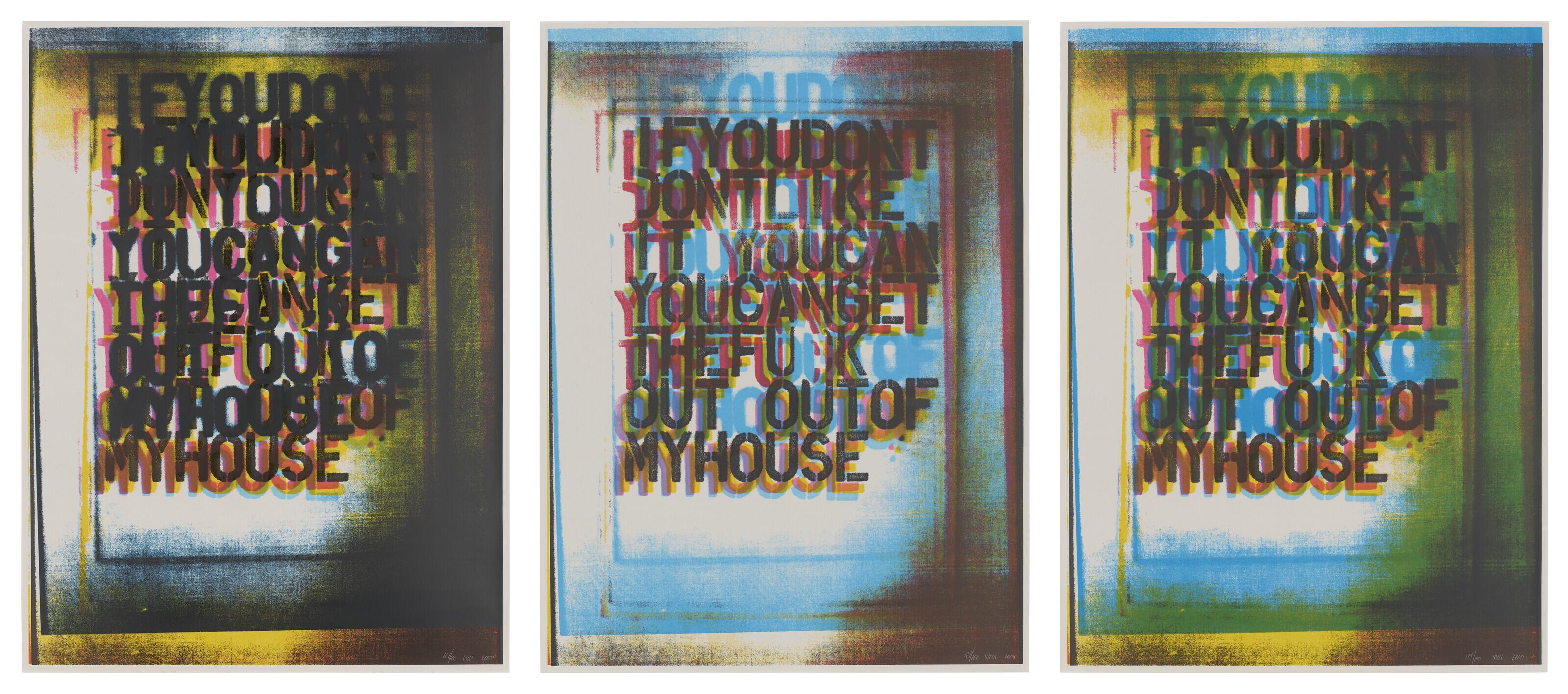 Christopher Wool - My House I, II, and III