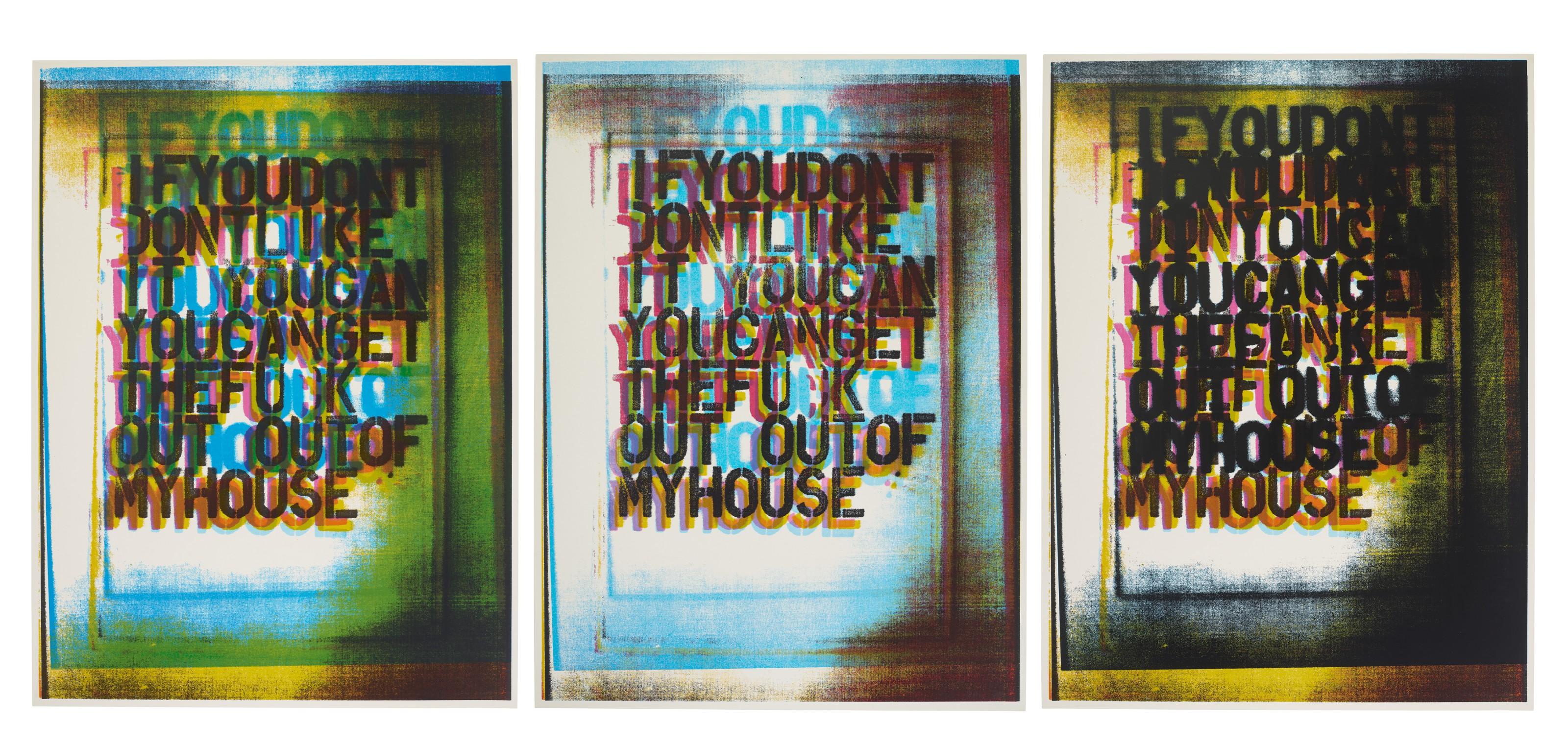 Christopher Wool - My House I, II, and III