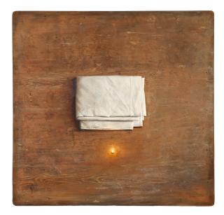 Christos Bokoros - Folded sheet and flame, 1994