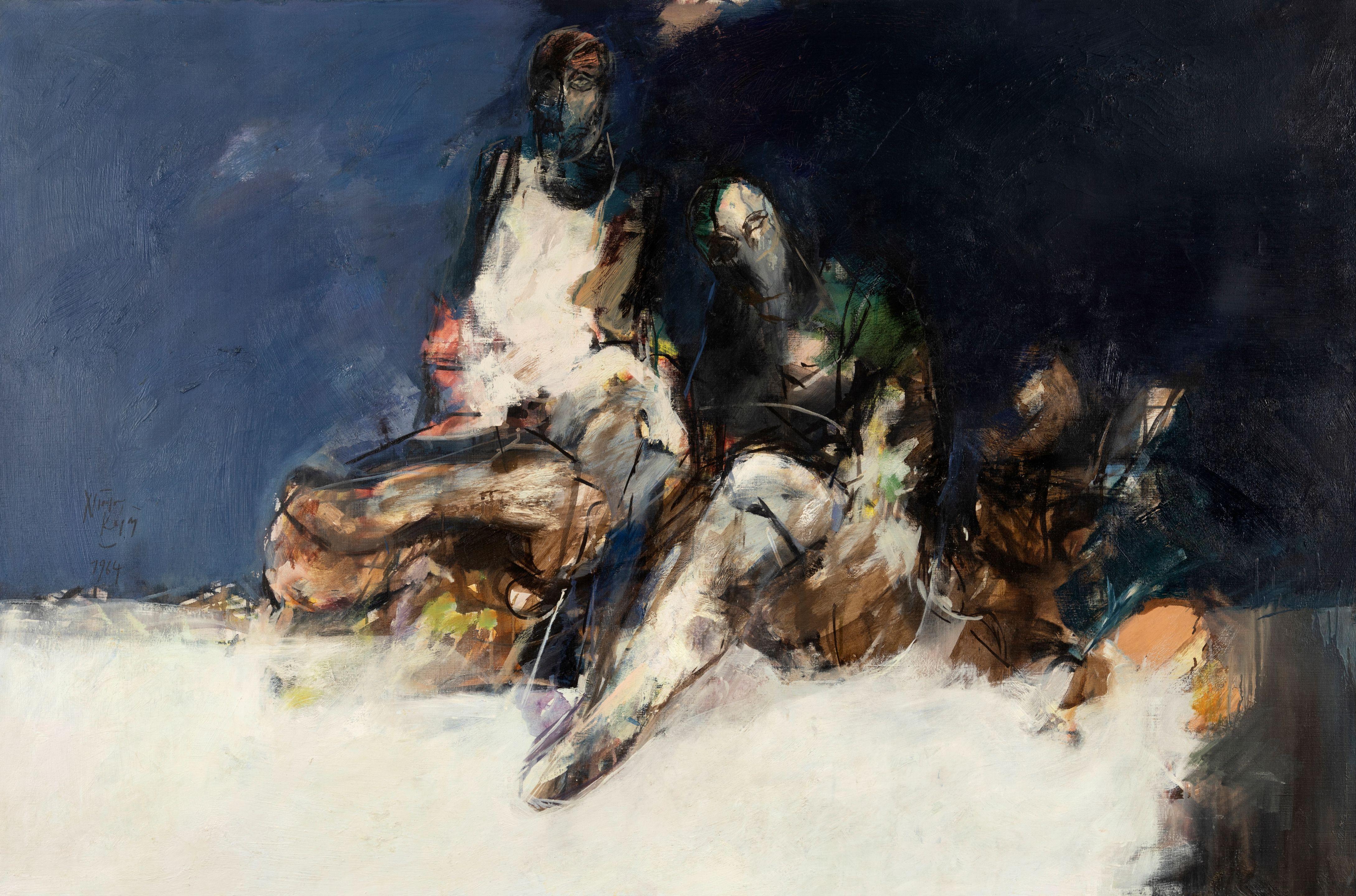 Christos Caras - Composition avec trois personnages