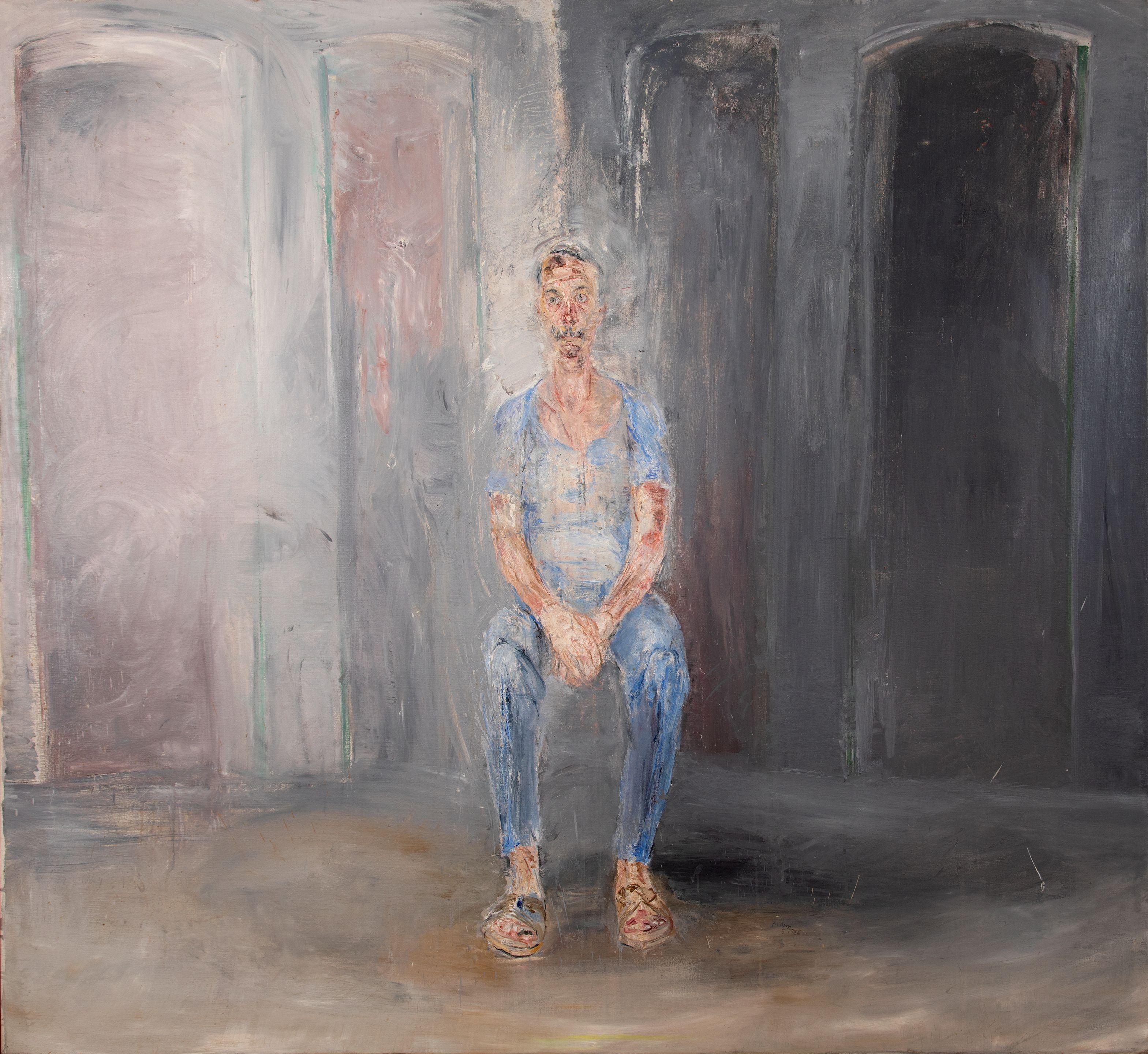 Chronis Botsoglou - Autoportrait sur le site d\'un moulin à huile