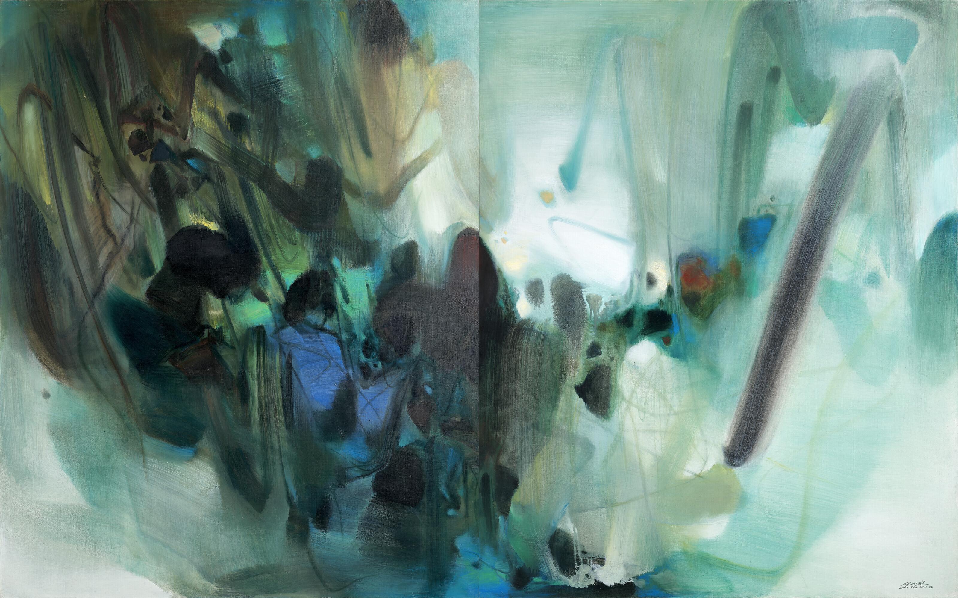 Chu Teh-Chun - Dynamisme bleu I (Blue Dynamism I)