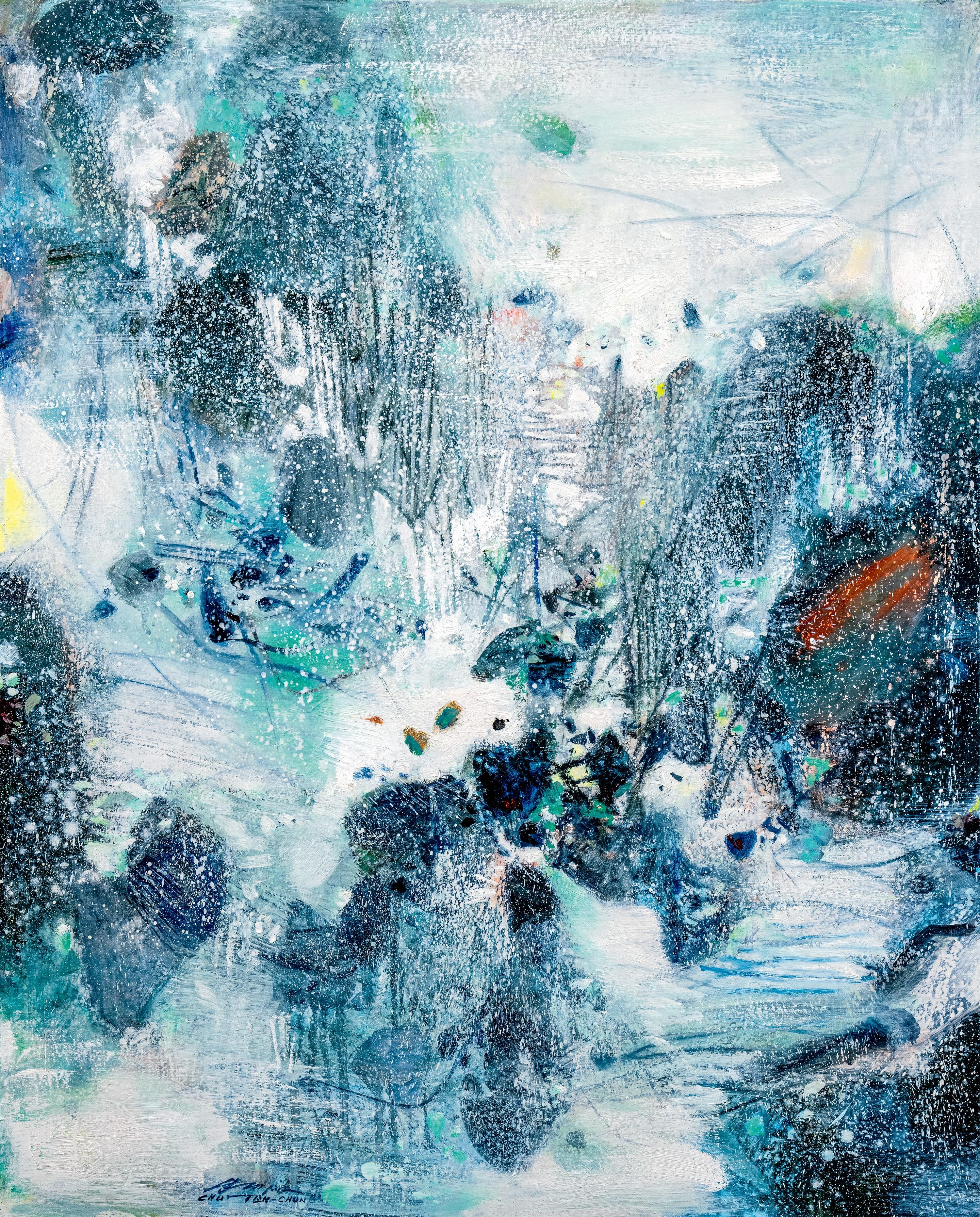Chu Teh-Chun - Synthèse Hivernale(Painted in 1985)