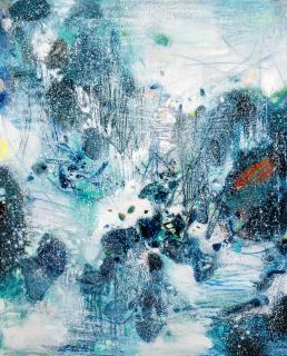 Chu Teh-Chun - Synthèse Hivernale(Painted in 1985)