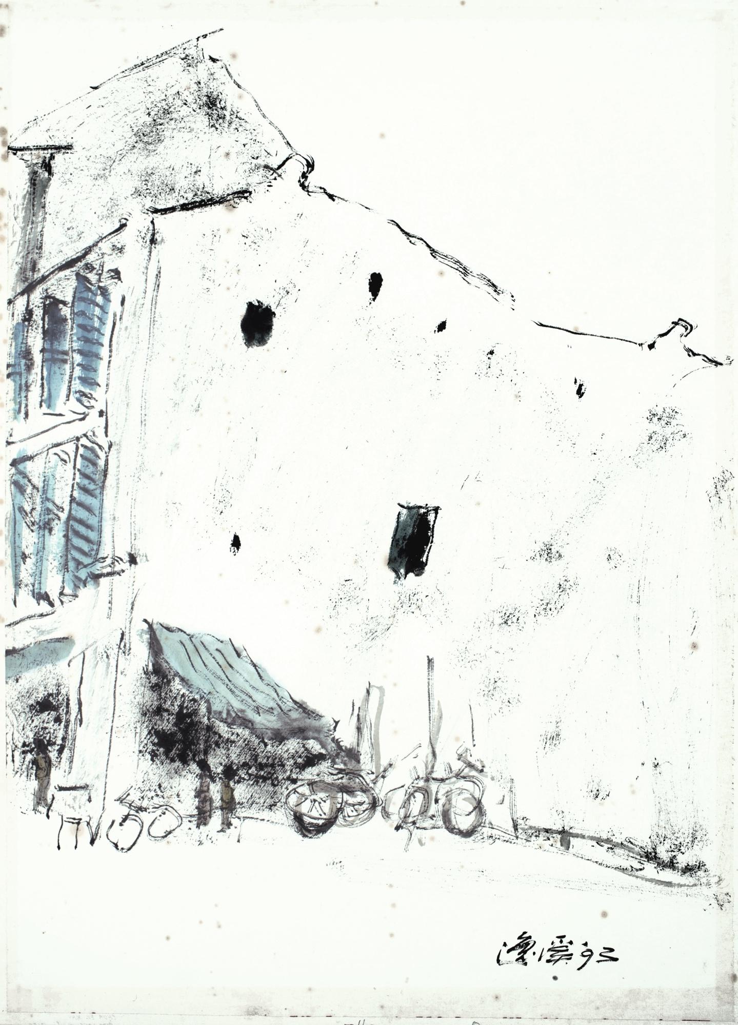 Chua Ek Kay - Bicycles By The Shophouse